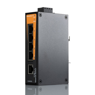 Weidmüller DIN Rail Mount Ethernet Switch, 5 RJ45 Ports