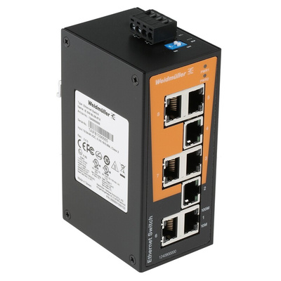 Weidmüller DIN Rail Mount Ethernet Switch, 8 RJ45 Ports