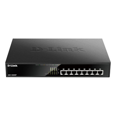 D-Link DGS-1008MP, Smart, Unmanaged 8 Port Ethernet Switch With PoE