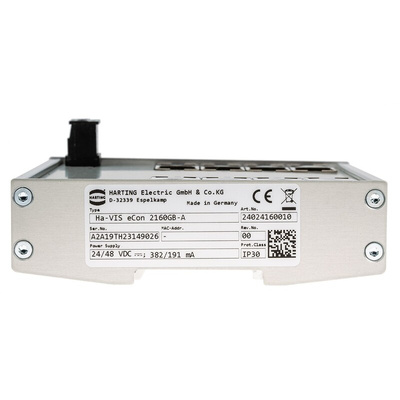 HARTING Ha-VIS Series DIN Rail Mount Ethernet Switch, 16 RJ45 Ports, 10/100/1000Mbit/s Transmission, 24V dc