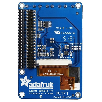 ADAFRUIT INDUSTRIES, PiTFT Plus with 2.8in Resistive Touch Screen