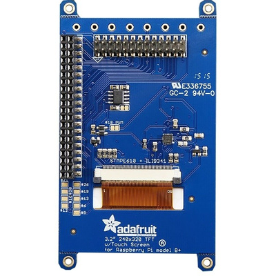 ADAFRUIT INDUSTRIES, PiTFT Plus with 3.2in Resistive Touch Screen