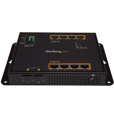 StarTech.com IES101GP2SFW, Managed 8 Port Ethernet Switch With PoE M