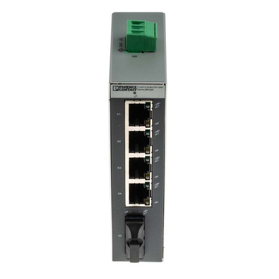 Phoenix Contact FL SWITCH SFNB 4TX/FX SM20 Series DIN Rail Mount Ethernet Switch, 4 RJ45 Ports, 100Mbit/s Transmission,
