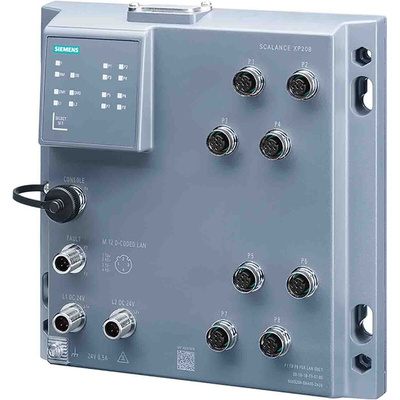 Siemens SCALANCE XP-200 Series Wall Mount Ethernet Switch, 0 RJ45 Ports, 10/100Mbit/s Transmission, 24V dc