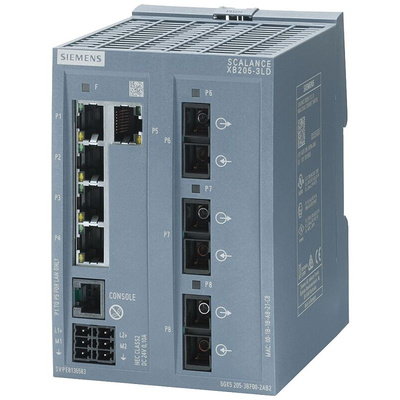 Siemens SCALANCE XB-200 Series DIN Rail Mount Ethernet Switch, 5 RJ45 Ports, 10/100Mbit/s Transmission, 24V dc