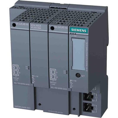 Siemens DIN Rail Mount Ethernet Switch, 2 RJ45 Ports, 10/100Mbit/s Transmission, 24V dc