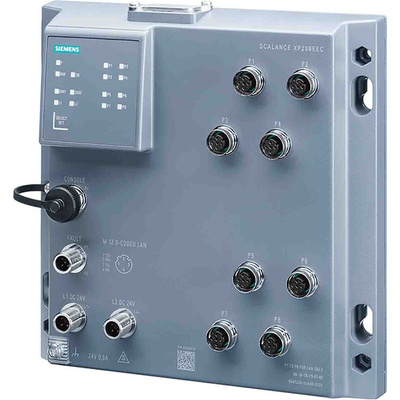 Siemens Wall Mount Ethernet Switch, 0 RJ45 Ports, 10/100Mbit/s Transmission, 54V dc