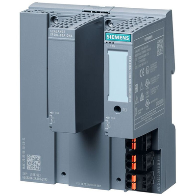 Siemens SCALANCE XF204-2BA DNA Series DIN Rail Mount Ethernet Switch, 0 RJ45 Ports, 10/100Mbit/s Transmission, 24V dc