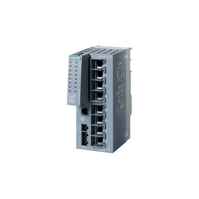 Siemens DIN Rail, Wall Ethernet Switch, 8 RJ45 Ports, 10/100Mbit/s Transmission, 24V dc