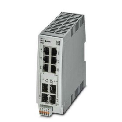 Phoenix Contact DIN Rail Mount Ethernet Switch, 4 RJ45 Ports, 10/100/1000Mbit/s Transmission, 24V dc