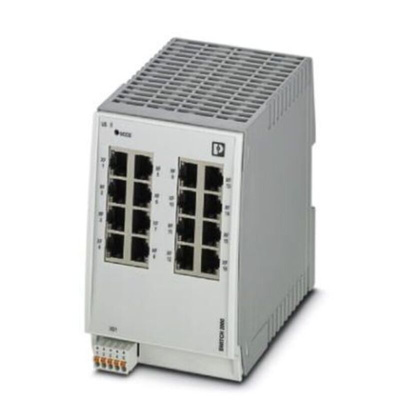 Phoenix Contact DIN Rail Mount Ethernet Switch, 16 RJ45 Ports, 10/100/1000Mbit/s Transmission, 24V dc