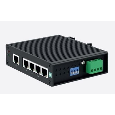 Pepperl + Fuchs DIN Rail Mount Unmanaged Ethernet Switch, 5 RJ45 Ports, 10/100Mbit/s Transmission, 24V dc