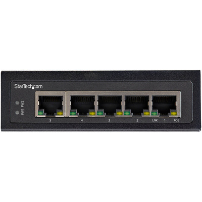 StarTech.com IESC1G50UP, Unmanaged 5 Port Gigabit Switch With PoE