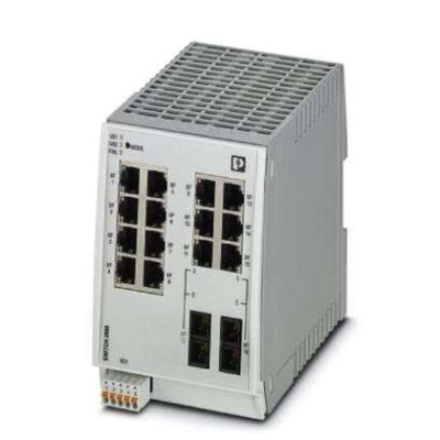 Phoenix Contact DIN Rail Mount Ethernet Switch, 14 RJ45 Ports, 10/100Mbit/s Transmission, 24V dc
