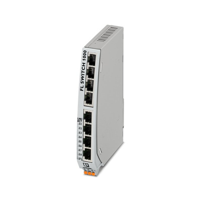 Phoenix Contact FL SWITCH 1000 Series Ethernet Switch, 8 RJ45 Ports, 10/100Mbit/s Transmission, 24V