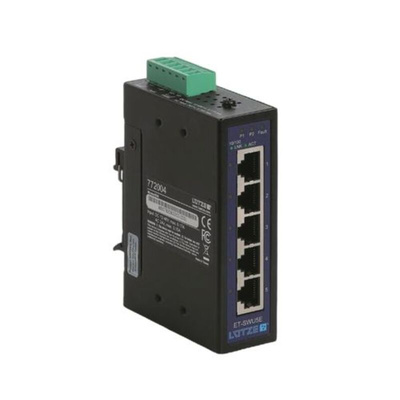 F Lutze Ltd PROFINET Series DIN Rail, Wall Unmanaged Ethernet Switch, 5 RJ45 Ports, 10/100Mbit/s Transmission, 9