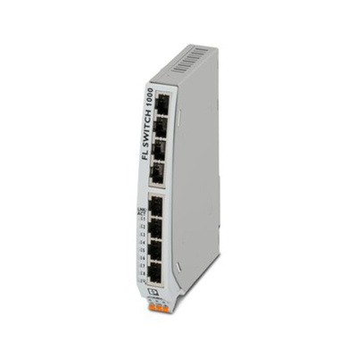 Phoenix Contact FL SWITCH 1108NT Series DIN Rail Mount Ethernet Switch, 8 RJ45 Ports, 10 / 100 / 1000Mbit/s