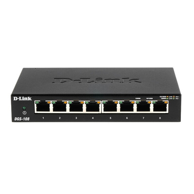 D-Link DGS-108, Unmanaged 8 Port Network Switch UK