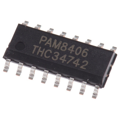 PAM8406ER DiodesZetex, Audio Amplifier, 16-Pin SOP