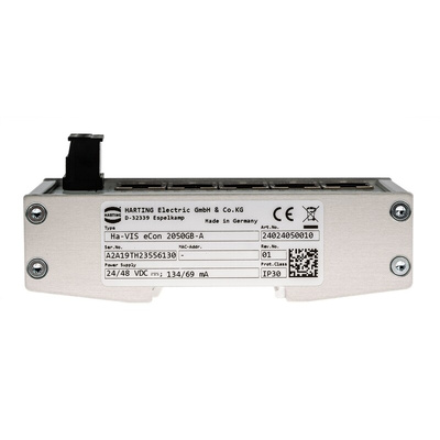 Harting DIN Rail Mount Ethernet Switch, 5 RJ45 Ports, 10/100/1000Mbit/s Transmission, 48V dc