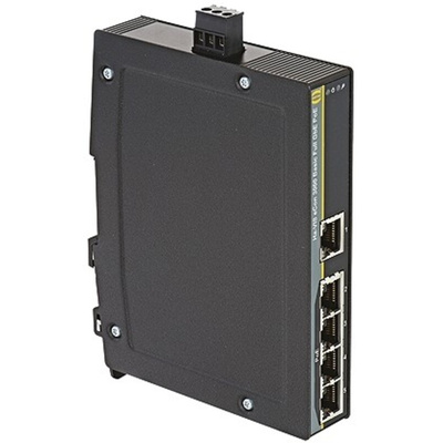HARTING DIN Rail Mount Ethernet Switch, 5 RJ45 Ports, 10/100/1000Mbit/s Transmission, 54V dc