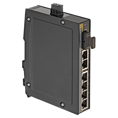 HARTING Ha-VIS eCon 3000 Series DIN Rail Mount Unmanaged Ethernet Switch, 6 RJ45 Ports, 10/100Mbit/s Transmission, 24V