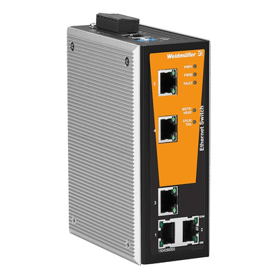 Weidmüller DIN Rail Mount Ethernet Switch, 5 RJ45 Ports