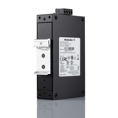 Weidmuller DIN Rail Mount Ethernet Switch, 4 RJ45 Ports