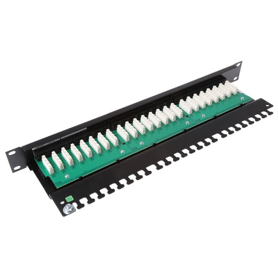Brand-Rex Cat6Plus Series Cat6 24 Port RJ45 Keystone Patch Panel UTP 1U Black