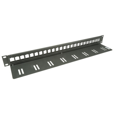 Molex Premise Networks Cat6 24 Port RJ45 Keystone Patch Panel 1U Grey