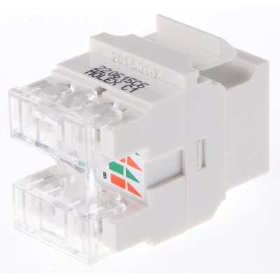 Molex Premise Networks Cat6 RJ45 8 Port Jack, UTP Shielding