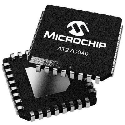 Microchip 4Mbit EPROM 32-Pin PLCC, AT27C040-90JU