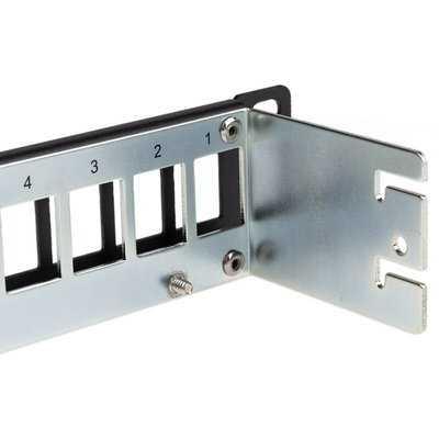 Belden KeyConnect Series Cat5e, Cat6 24 Port Keystone Patch Panel Shielded 1U Black