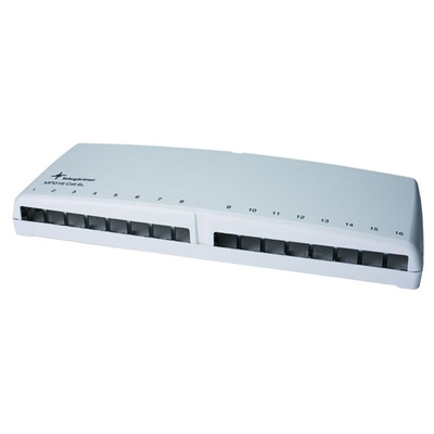 Telegartner Telegartner Data Series Cat5e, Cat6, Cat6a 16 Port RJ Patch Panel White