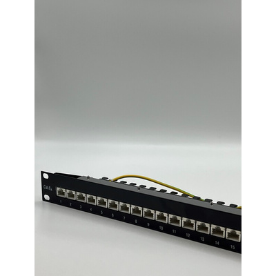 Telegartner Telegartner Data Series Cat6a 24 Port RJ11, RJ12, RJ45 RJ Patch Panel Shielded 1U Black