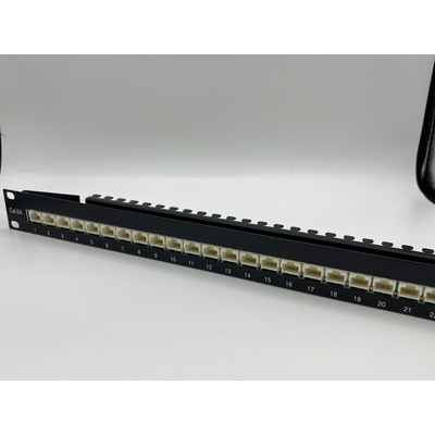 Telegartner Telegartner Data Series Cat6 24 Port RJ11, RJ12, RJ45 RJ Patch Panel Shielded 1U Black