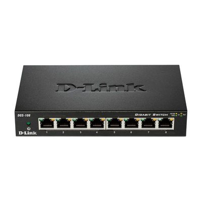 D-Link Ethernet Switch, Unmanaged 8 Port Gigabit Switch, EU