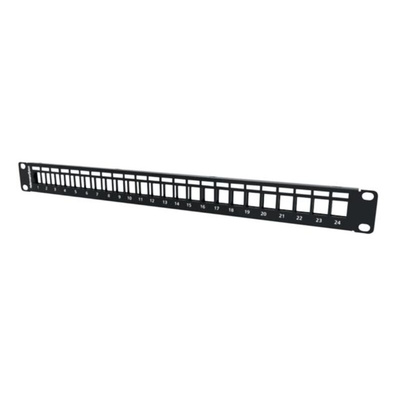 Amphenol Industrial HTC Series 24 Port RJ45 Patch Panel Shielded, Unshielded 1U Black