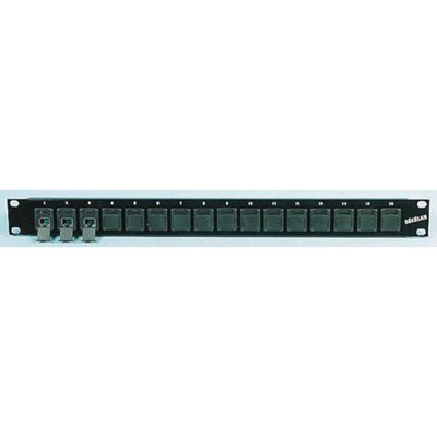 Decelect Forgos Cat5 16 Port RJ45 RJ Patch Panel FTP 1U Black