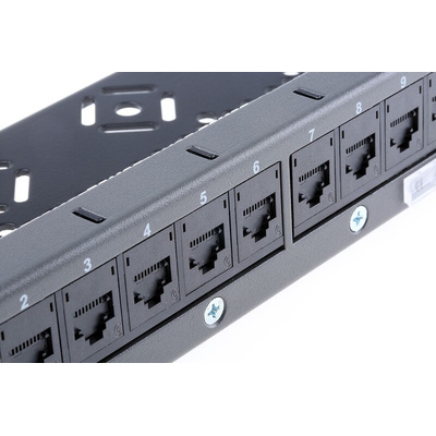 Molex Premise Networks PowerCat Series Cat6 24 Port RJ45 RJ Patch Panel UTP 1U Grey