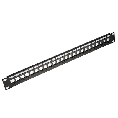 Roline Cat5, Cat6 24 Port RJ45 Keystone Patch Panel UTP Black