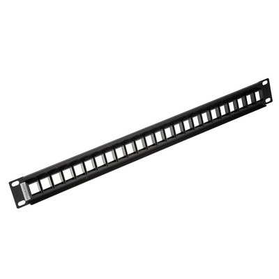 Roline Cat5, Cat6 24 Port RJ45 Keystone Patch Panel UTP Black