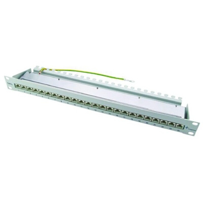 Telegartner Cat6a 24 Port RJ45 RJ Connector STP 1U Grey