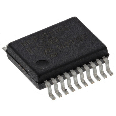 MCP3911A0-E/SS, Analogue Front End IC, 2-Channel 24 bit, 125ksps SPI, 20-Pin SSOP