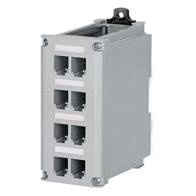 Panduit CDPP, 8 Port DIN Rail Mount Copper Patch Panel, STP, UTP Shielding