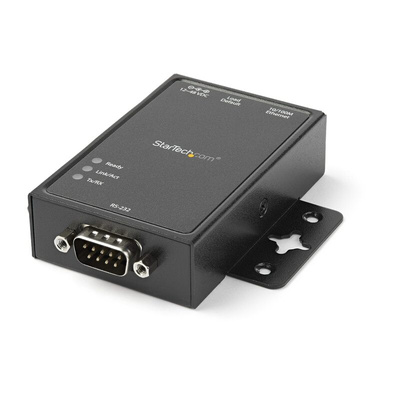 StarTech.com Serial Device Server, 1 Ethernet Port, 1 Serial Port, RS232 Interface, 460.8kbit/s Baud Rate