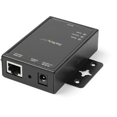 StarTech.com Serial Device Server, 1 Ethernet Port, 1 Serial Port, RS232 Interface, 460.8kbit/s Baud Rate