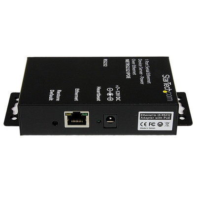 StarTech.com Serial Device Server, 1 Ethernet Port, 1 Serial Port, RS232 Interface