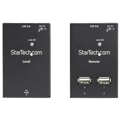 StarTech.com 4 Port USB 2.0 over CATx Extender, up to 50m Extension Distance